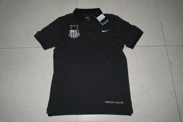 2013 Santos Black Polo T-Shirt - Click Image to Close